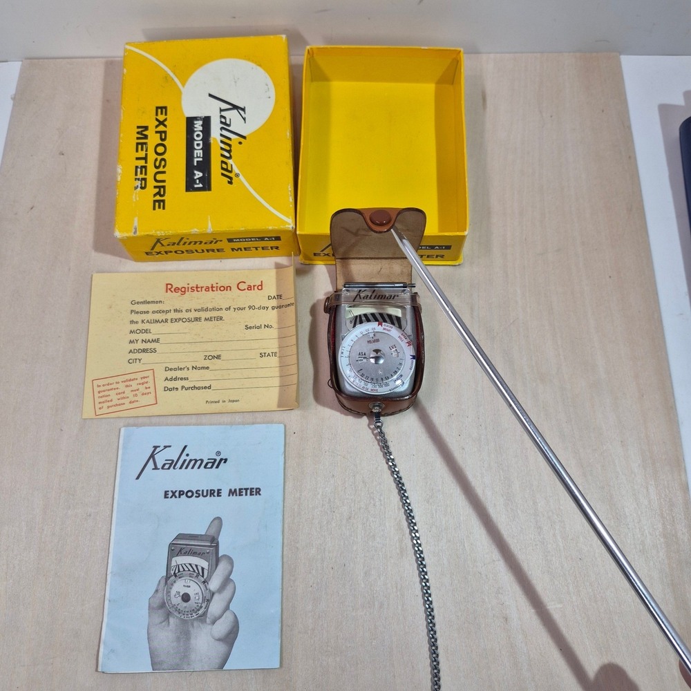 Kalimar Model A1 Exposure Meter Vintage Camera Accessory‎ With Leather Case